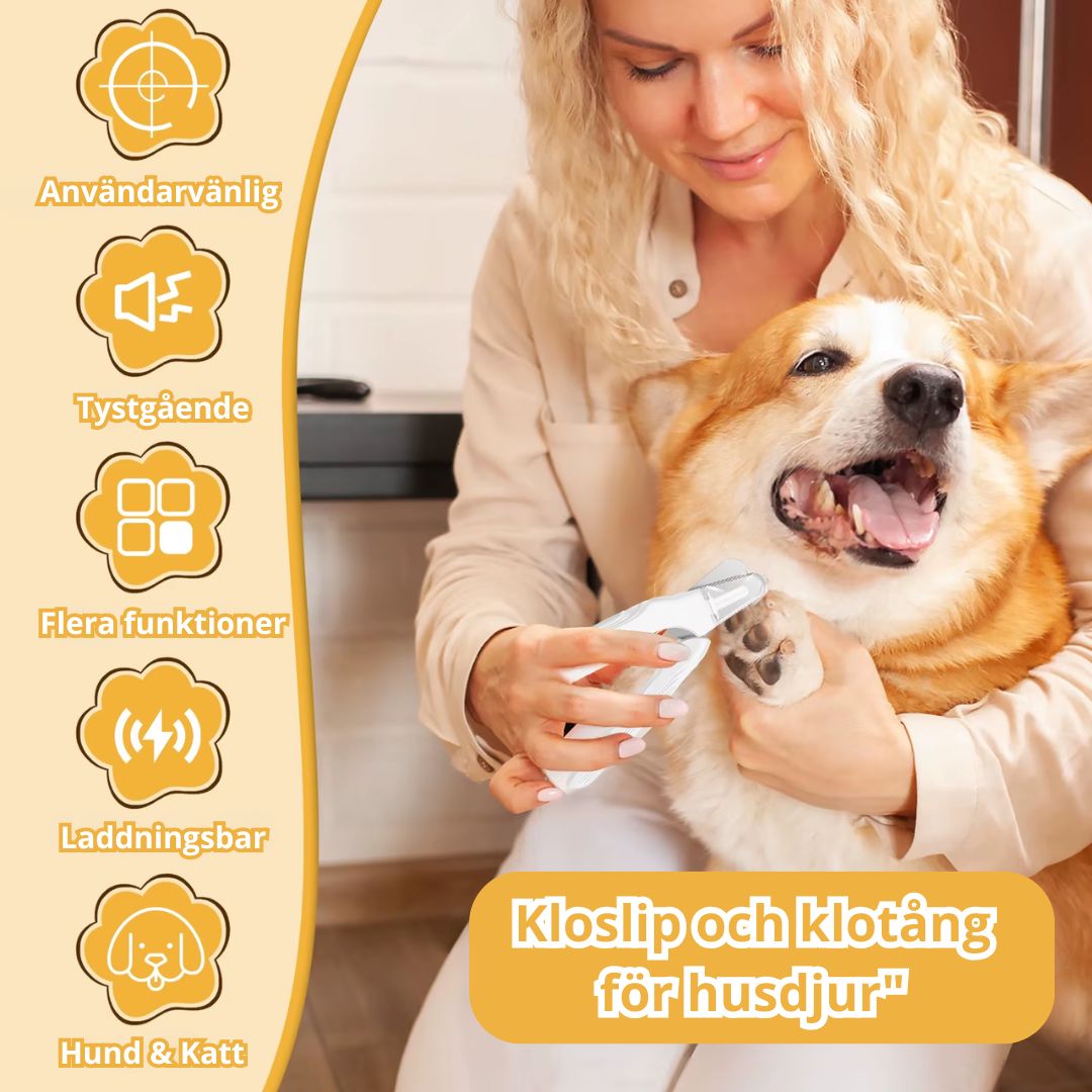 LED Klosax & Klotrimmer för Hund och Katt – Laddbar & Tystgående