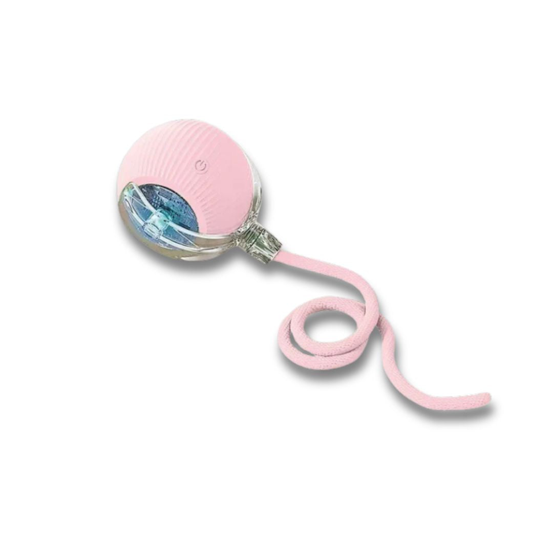 Interaktiv Kattleksak – Spinball med LED-ljus & Självrullande Rörelse